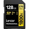 Lexar Media Lexar  128GB Professional 1800X Class 10 UHS-II U3 Gold Series SDXC Memory Card LSD1800128G-BNNNU